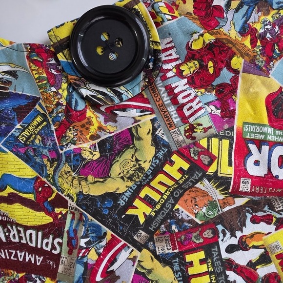 Marvel Comic Print Reusable Shopping Tote Bag Handmade Hulk Spiderman - Picture 3 of 8